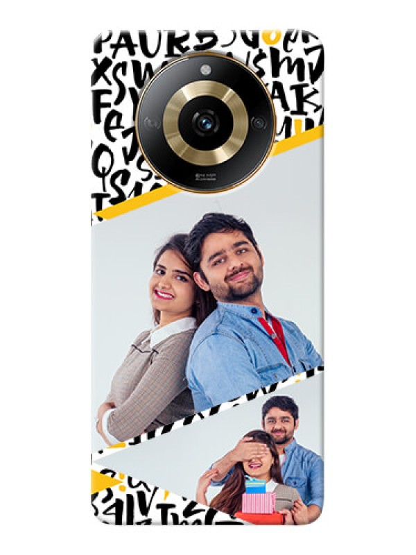Custom Realme Narzo 60 5G Phone Back Covers: Letters Pattern Design