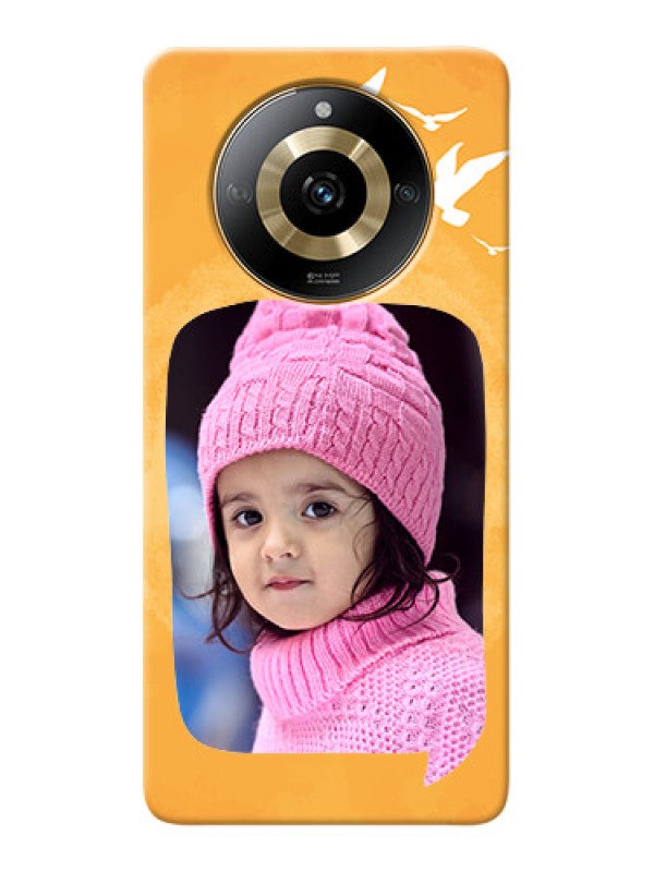 Custom Realme Narzo 60 5G Phone Covers: Water Color Design with Bird Icons