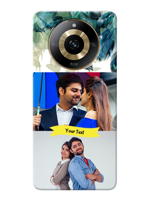 Custom Realme Narzo 60 5G Phone Cases: Image with Boho Peacock Feather Design