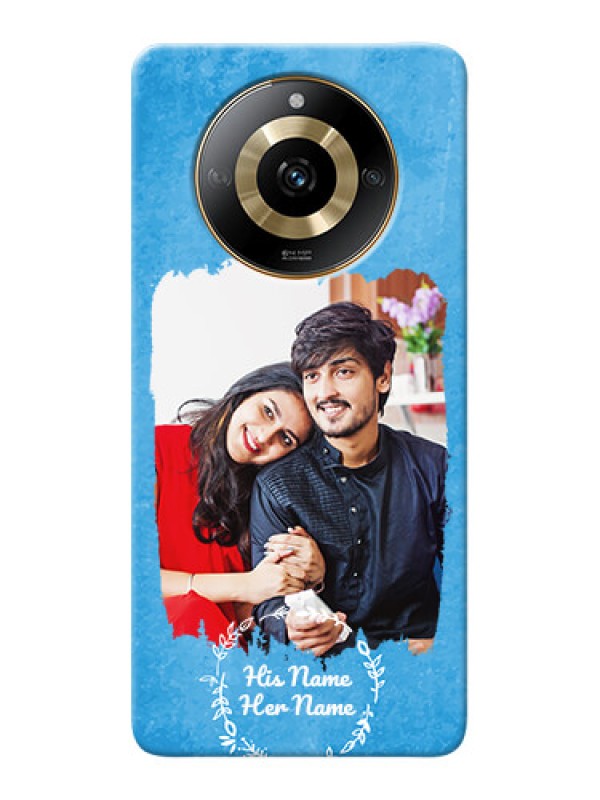 Custom Realme Narzo 60 5G custom mobile cases: Blue Color Vintage Design