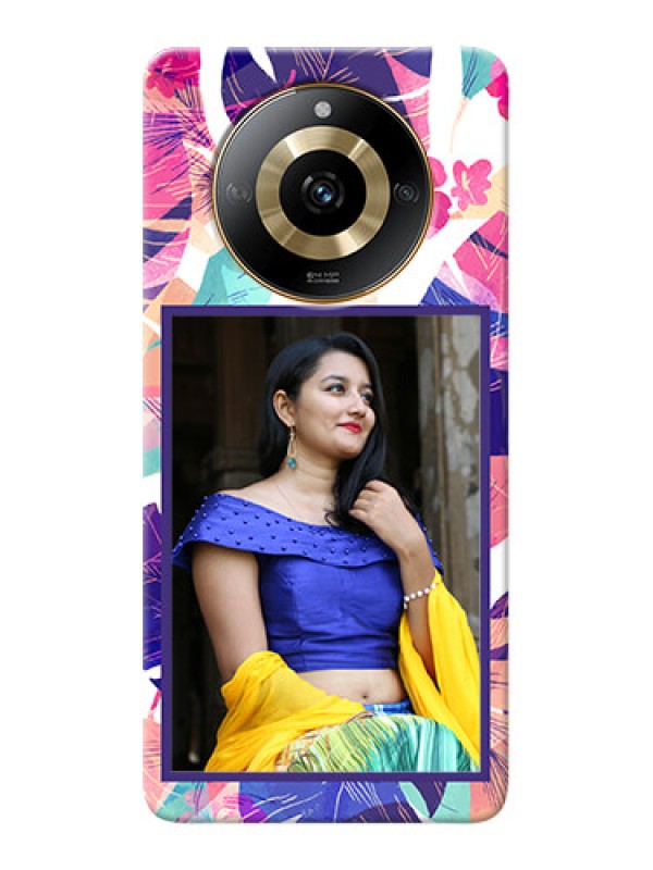 Custom Realme Narzo 60 5G Personalised Phone Cases: Abstract Floral Design