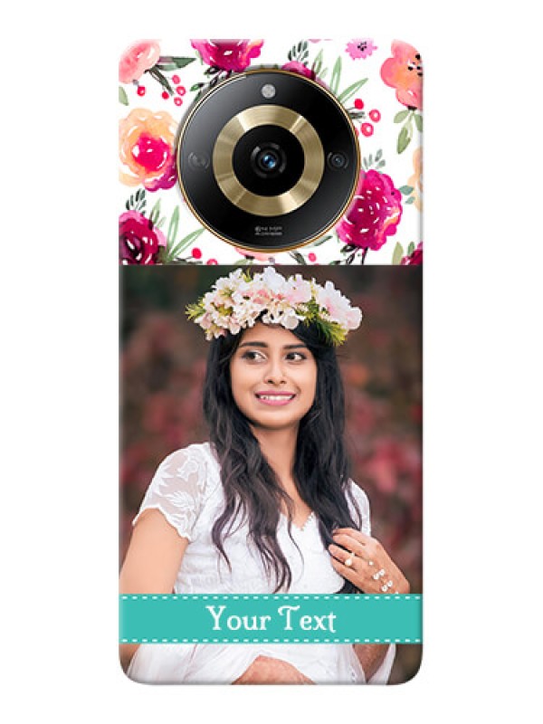 Custom Realme Narzo 60 5G Personalized Mobile Cases: Watercolor Floral Design