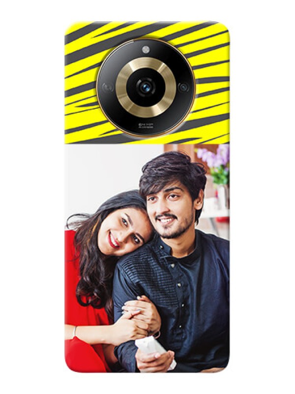 Custom Realme Narzo 60 5G Personalised mobile covers: Yellow Abstract Design