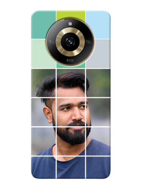 Custom Realme Narzo 60 5G personalised phone covers with white box pattern