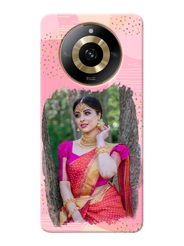 Custom Realme Narzo 60 5G Phone Covers for Girls: Gold Glitter Splash Design