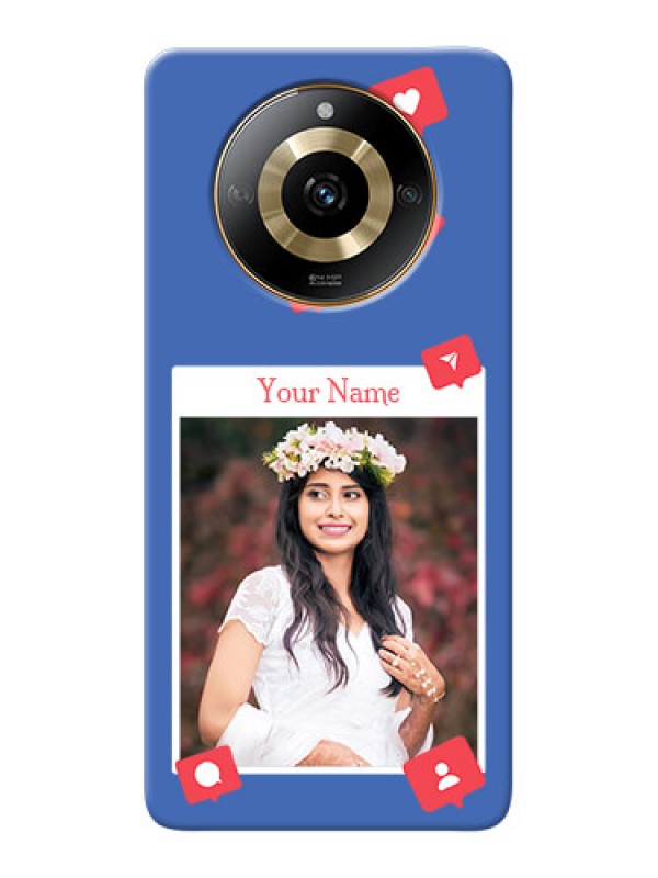 Custom Realme Narzo 60 5G Custom Phone Case with Like Share And Comment Design