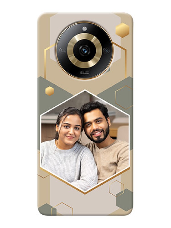 Custom Realme Narzo 60 5G Photo Printing on Case with Stylish Hexagon Pattern Design