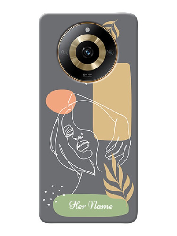 Custom Realme Narzo 60 5G Custom Phone Case with Gazing Woman line art Design