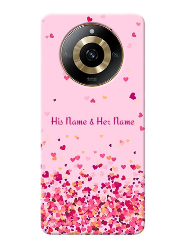 Custom Realme Narzo 60 5G Photo Printing on Case with Floating Hearts Design