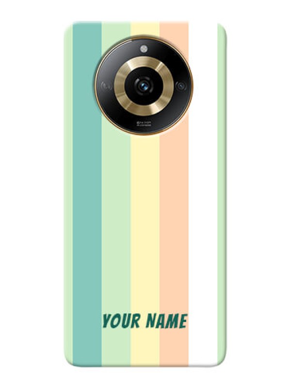 Custom Realme Narzo 60 5G Photo Printing on Case with Multiwithcolour Stripes Design