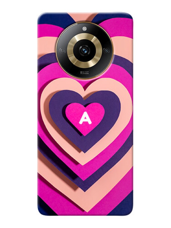 Custom Realme Narzo 60 5G Custom Mobile Case with Cute Heart Pattern Design