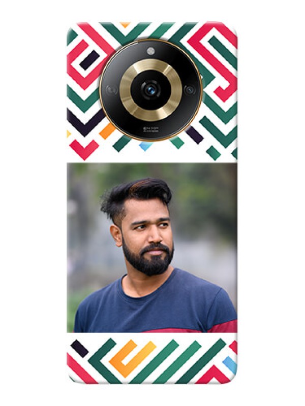 Custom Realme Narzo 60 5G Personalized Phone Case with Colorful Maze Pattern Design