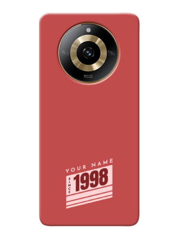 Custom Realme Narzo 60 5G Custom Phone Case with Red custom year of birth Design