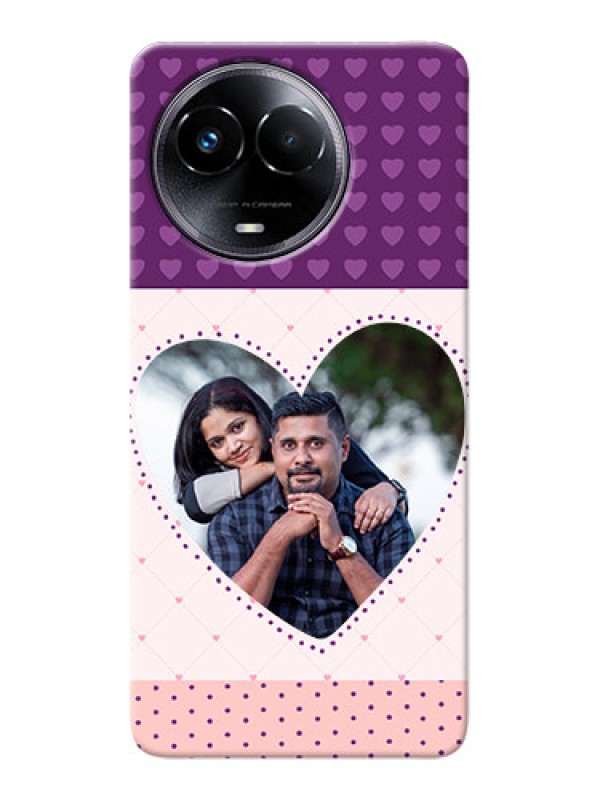 Custom Realme Narzo 60x 5G Mobile Back Covers: Violet Love Dots Design