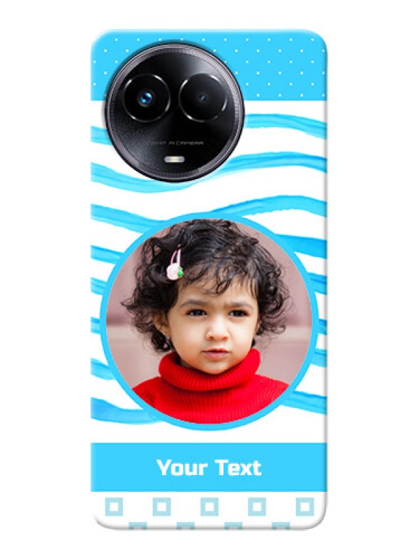 Custom Realme Narzo 60x 5G phone back covers: Simple Blue Case Design