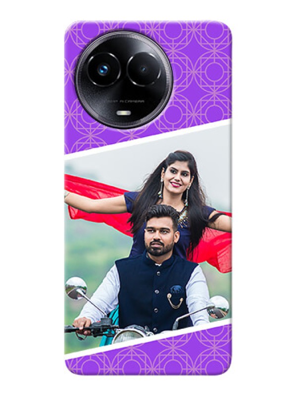 Custom Realme Narzo 60x 5G mobile back covers online: violet Pattern Design