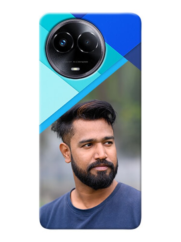 Custom Realme Narzo 60x 5G Phone Cases Online: Blue Abstract Cover Design