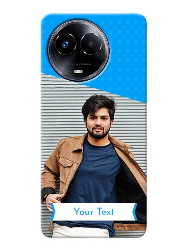 Custom Realme Narzo 60x 5G Personalized Mobile Covers: Simple Blue Color Dotted Design