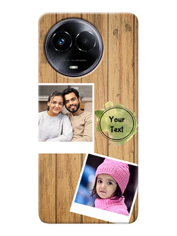 Custom Realme Narzo 60x 5G Custom Mobile Phone Covers: Wooden Texture Design