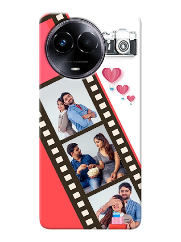 Custom Realme Narzo 60x 5G custom phone covers: 3 Image Holder with Film Reel