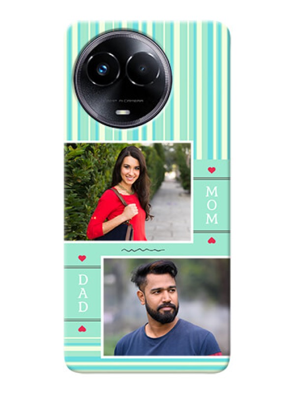 Custom Realme Narzo 60x 5G custom mobile phone covers: Mom & Dad Pic Design