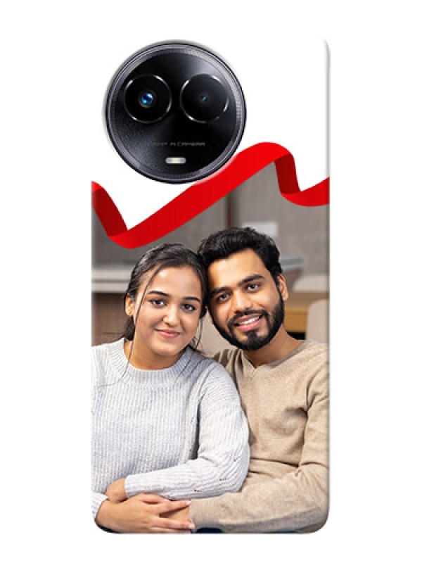 Custom Realme Narzo 60x 5G custom phone cases: Red Ribbon Frame Design