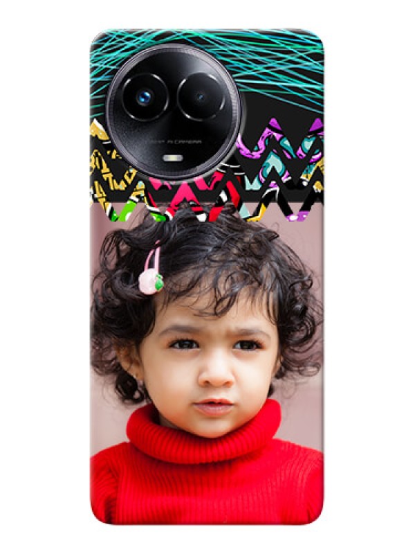 Custom Realme Narzo 60x 5G personalized phone covers: Neon Abstract Design