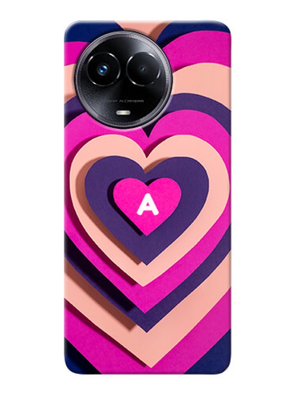 Custom Realme Narzo 60x 5G Custom Mobile Case with Cute Heart Pattern Design
