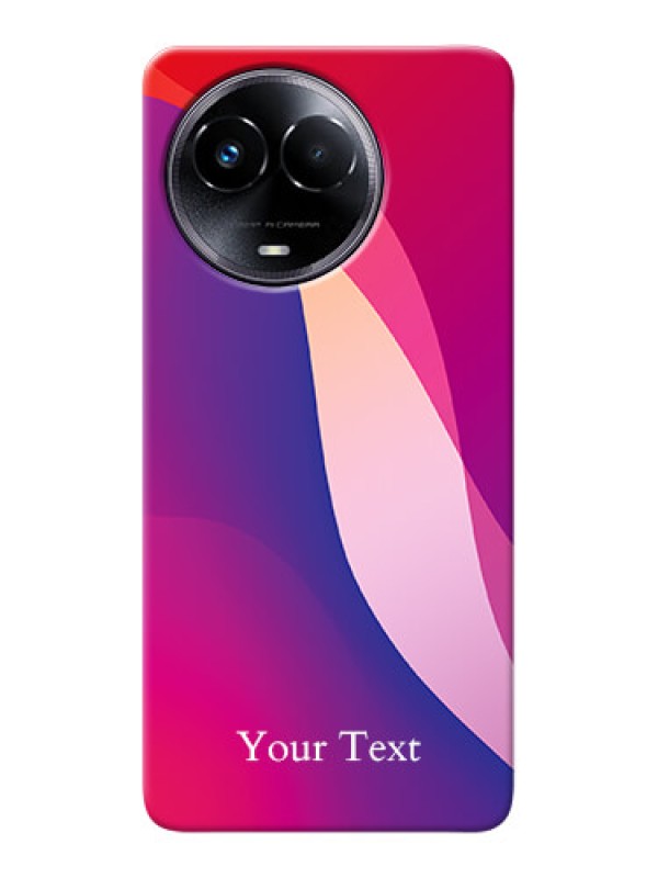 Custom Realme Narzo 60x 5G Personalized Phone Case with Digital abstract Overlap Design