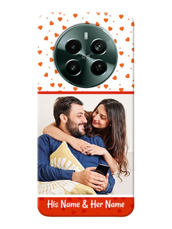 Custom Narzo 70 Pro 5G Phone Back Covers: Orange Love Symbol Design