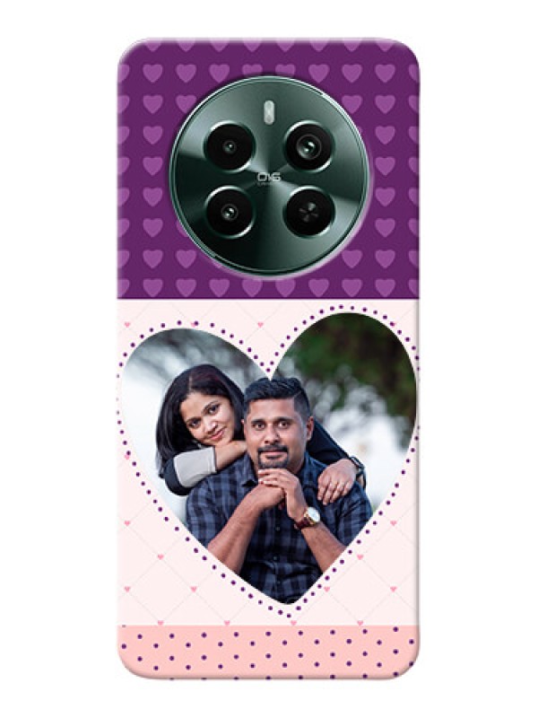 Custom Narzo 70 Pro 5G Mobile Back Covers: Violet Love Dots Design