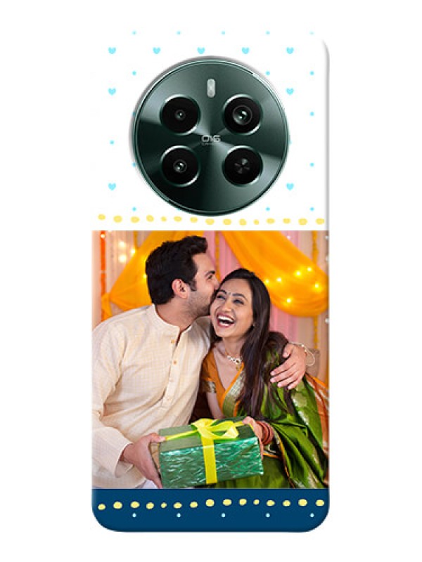 Custom Narzo 70 Pro 5G Phone Covers: White and Blue Abstract Design