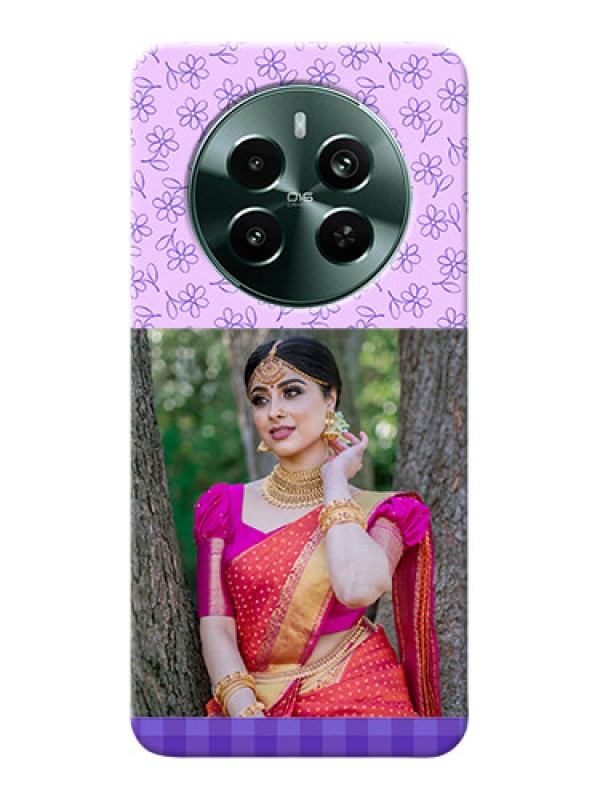 Custom Narzo 70 Pro 5G Mobile Cases: Purple Floral Design