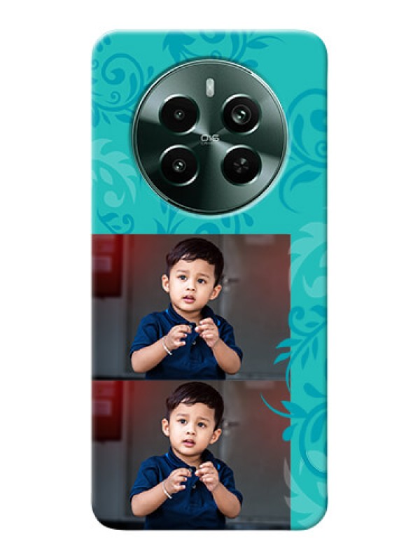 Custom Narzo 70 Pro 5G Mobile Cases with Photo and Green Floral Design