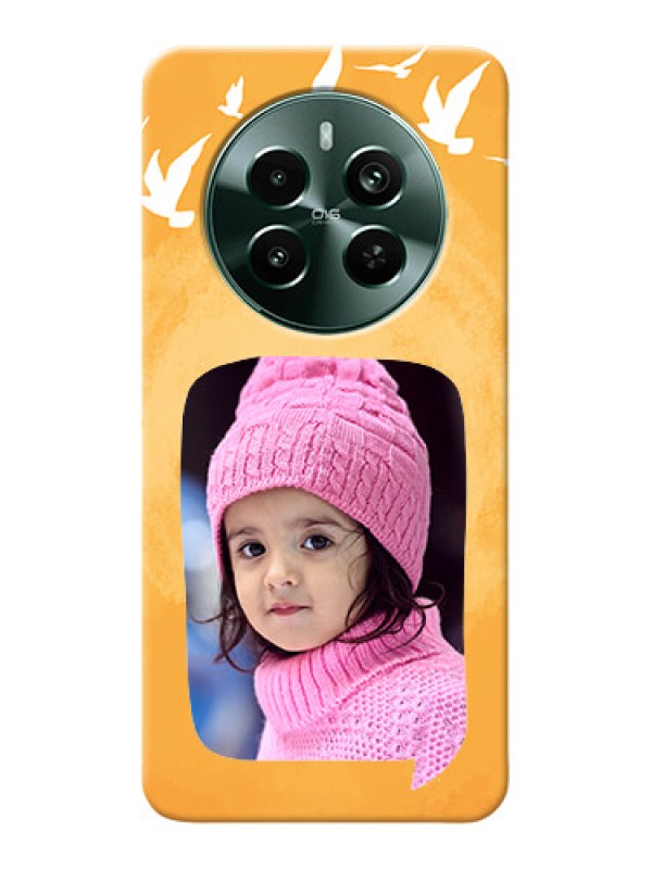 Custom Narzo 70 Pro 5G Phone Covers: Water Color Design with Bird Icons