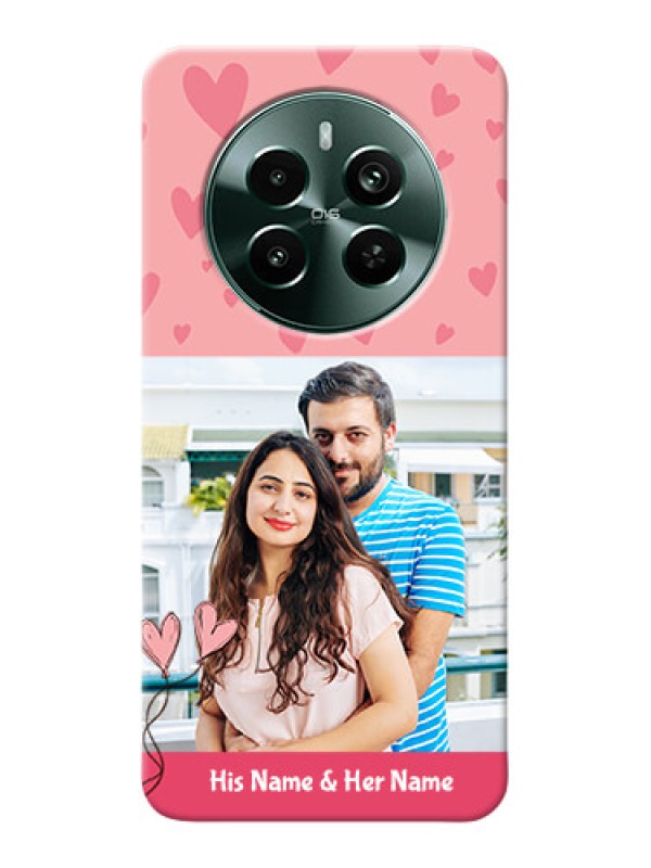 Custom Narzo 70 Pro 5G phone back covers: Love Design Peach Color