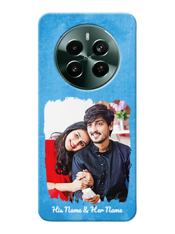 Custom Narzo 70 Pro 5G custom mobile cases: Blue Color Vintage Design