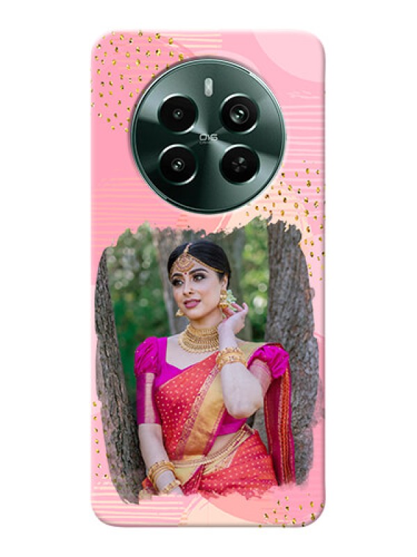 Custom Narzo 70 Pro 5G Phone Covers for Girls: Gold Glitter Splash Design