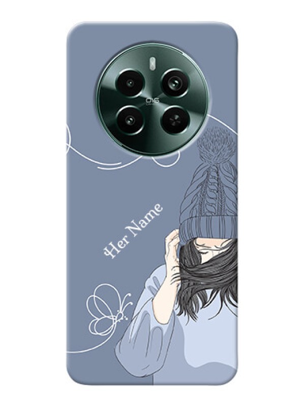 Custom Narzo 70 Pro 5G Custom Mobile Case with Girl in winter outfit Design