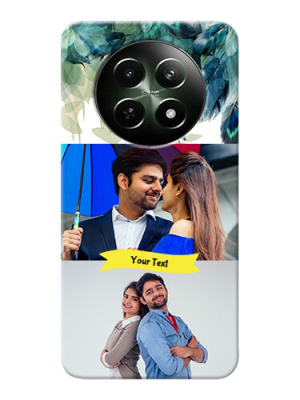 Custom Realme Narzo 70X 5G Phone Cases: Image with Boho Peacock Feather Design