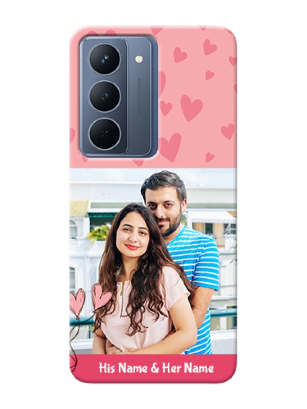 Custom Narzo 80x 5G Custom Hard Phone Case - Love Design Peach Color