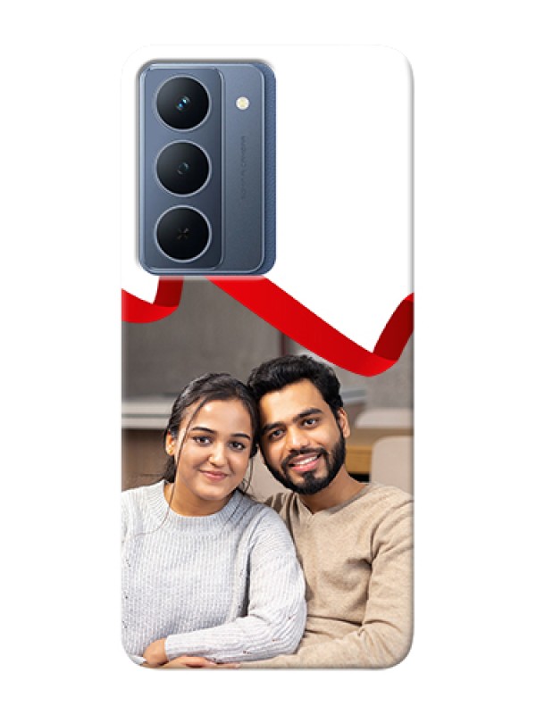 Custom Narzo 80x 5G Custom Hard Phone Case - Red Ribbon Frame Design