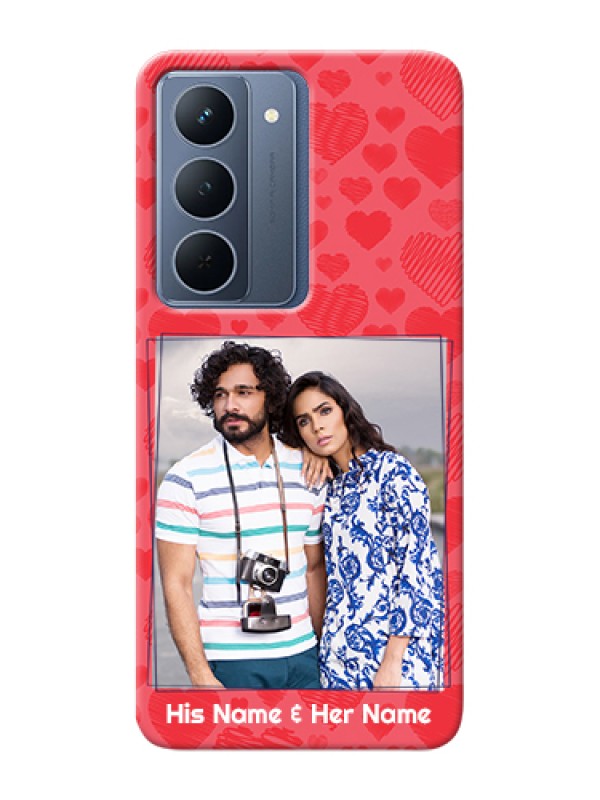 Custom Narzo 80x 5G Custom Hard Phone Case - With Red Heart Symbols Design