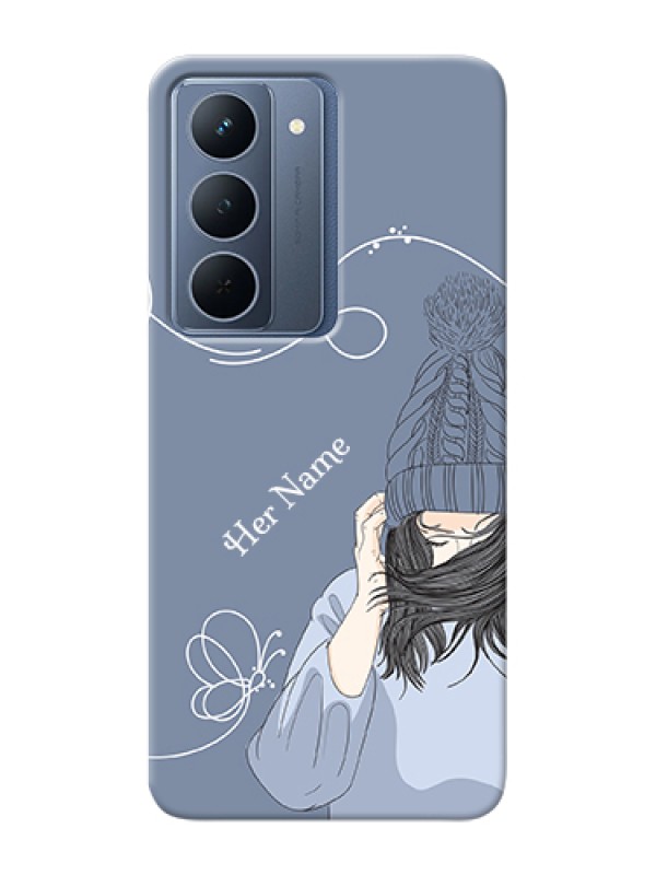 Custom Narzo 80x 5G Custom Hard Phone Case - Girl In Winter Outfit Design