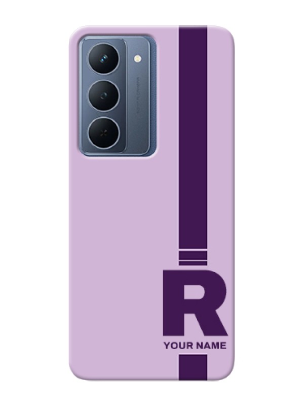 Custom Narzo 80x 5G Custom Hard Phone Case - Simple Dual Tone Stripe With Name Design