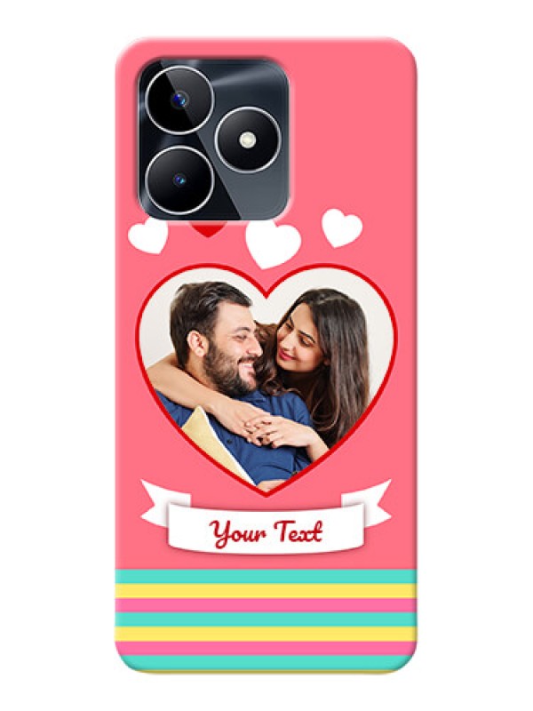 Custom Narzo N53 Personalised mobile covers: Love Doodle Design