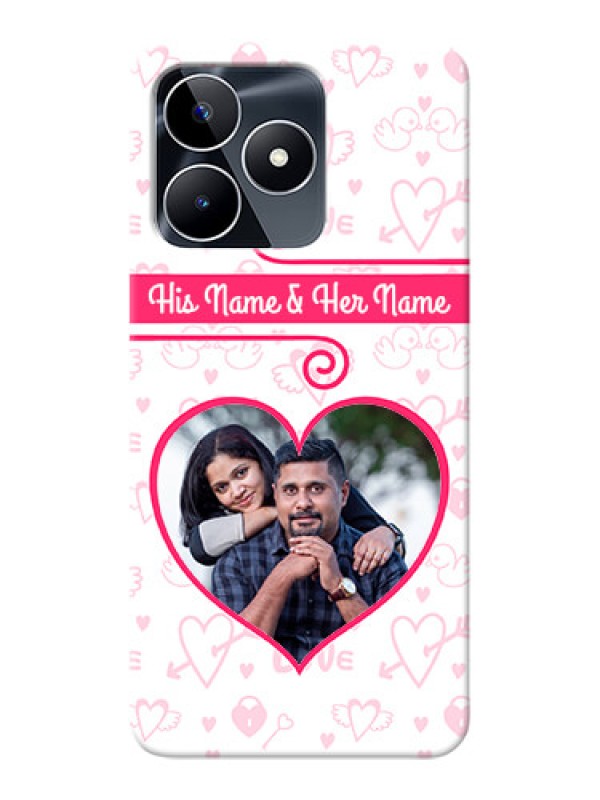 Custom Narzo N53 Personalized Phone Cases: Heart Shape Love Design