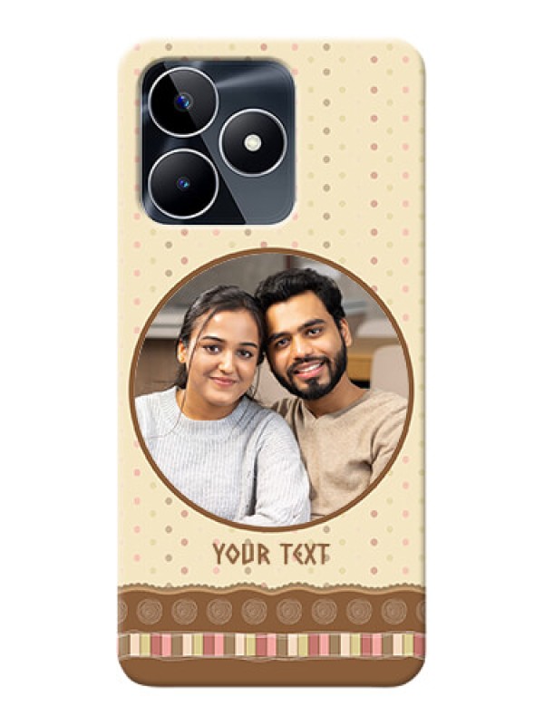 Custom Narzo N53 Mobile Cases: Brown Dotted Mobile Case Design