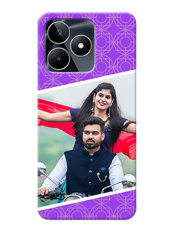 Custom Narzo N53 mobile back covers online: violet Pattern Design