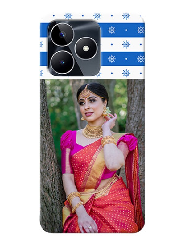 Custom Narzo N53 custom mobile covers: Snow Pattern Design